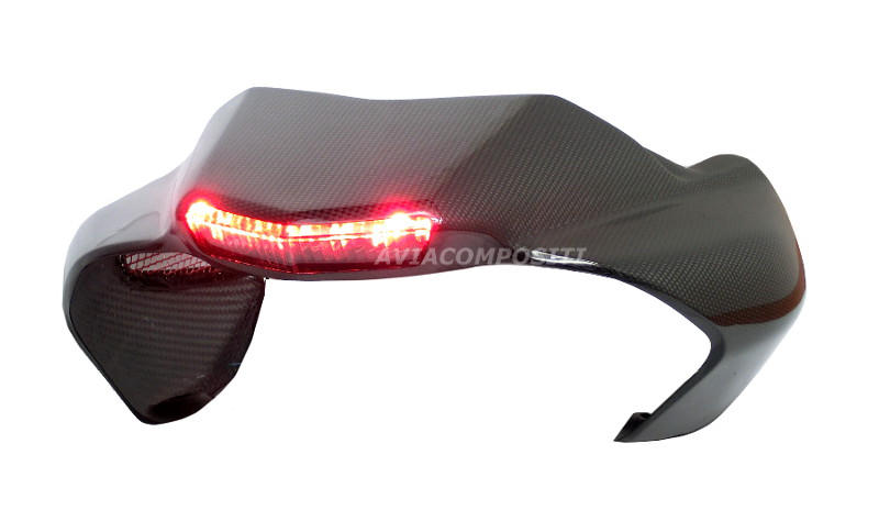 AviaCompositi Carbon Fiber Tail For Dual Muffler Exhausts for Ducati Hypermotard 1100 / Evo / 796 AviaCompositi Carbon Fiber Tail For Dual Muffler Exhausts for Ducati Hypermotard 1100 / Evo / 796